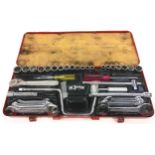 Vintage "Gordon Tools" socket/screwdriver/spanner set in metal case.