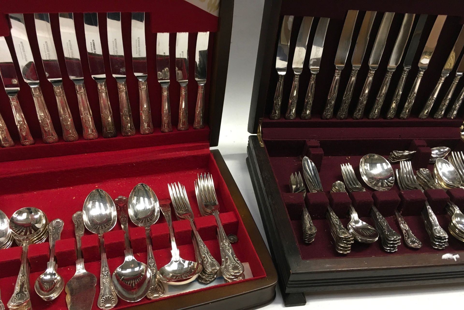 2 x canteen of silver plated cutlery by Newbridge and Cooper Bros in wooden cases