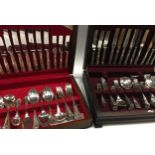 2 x canteen of silver plated cutlery by Newbridge and Cooper Bros in wooden cases