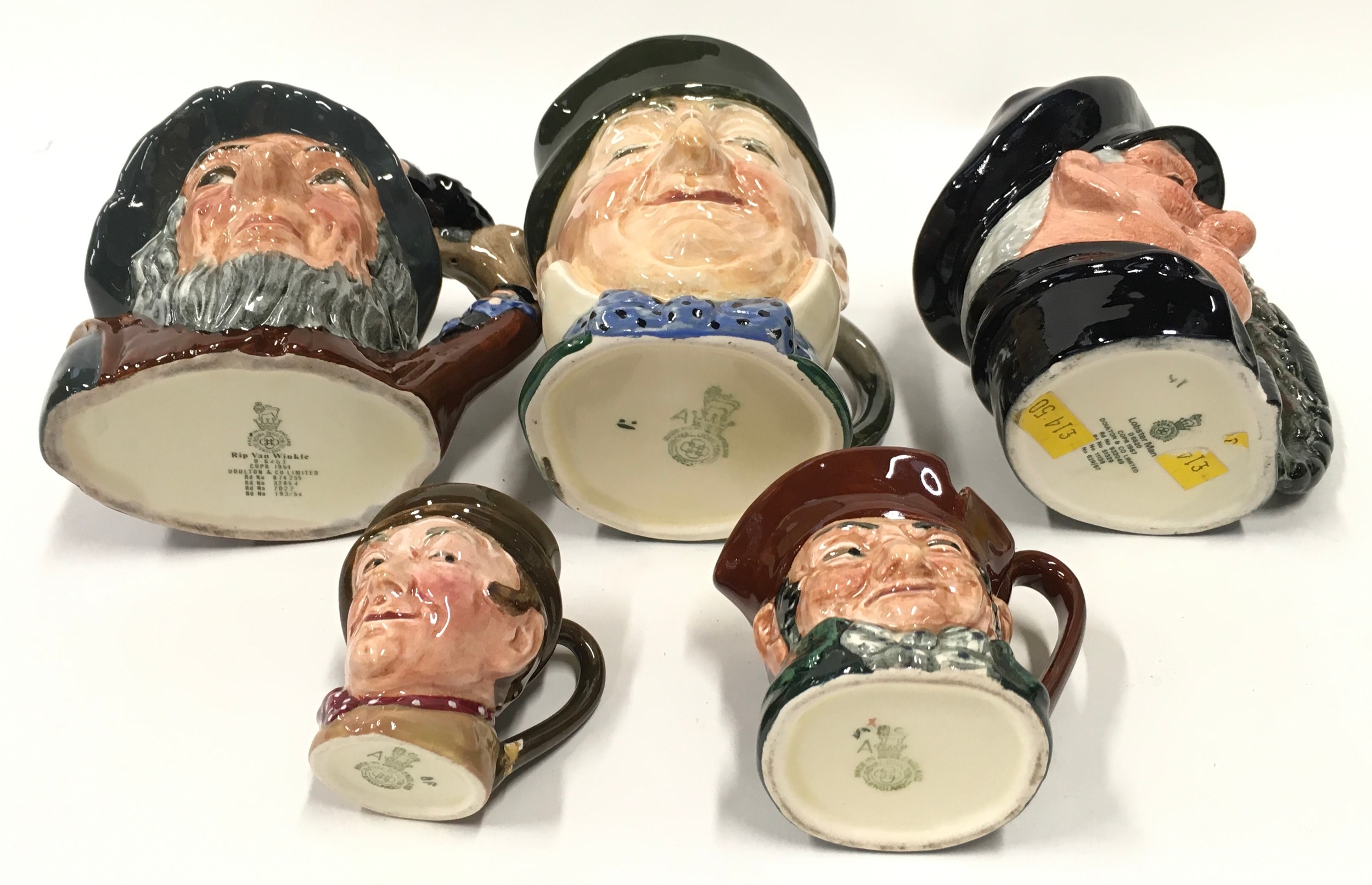 Eleven toby character jugs with examples by Royal Doulton and Beswick. - Image 5 of 5