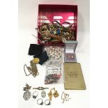 Collection of costume jewellery to include gold and silver.