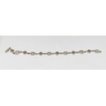 Mackintosh hallmarked Scottish Rose 925 silver bracelet.