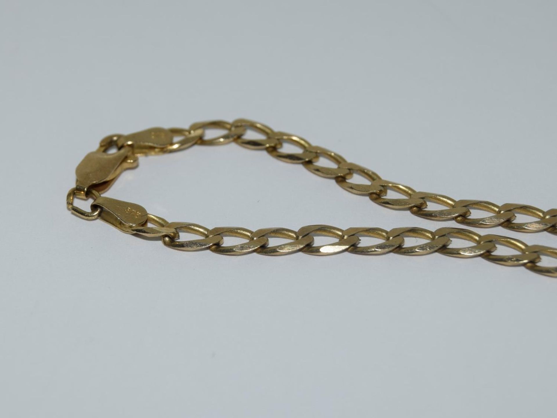 9ct gold flatlink chain 52cm long 10gm - Image 3 of 5