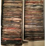 2 boxes of various single 45rpm records. Mainly 60?s and 70?s.