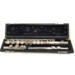 Cased flute. Sapphire by Rossetti of London.