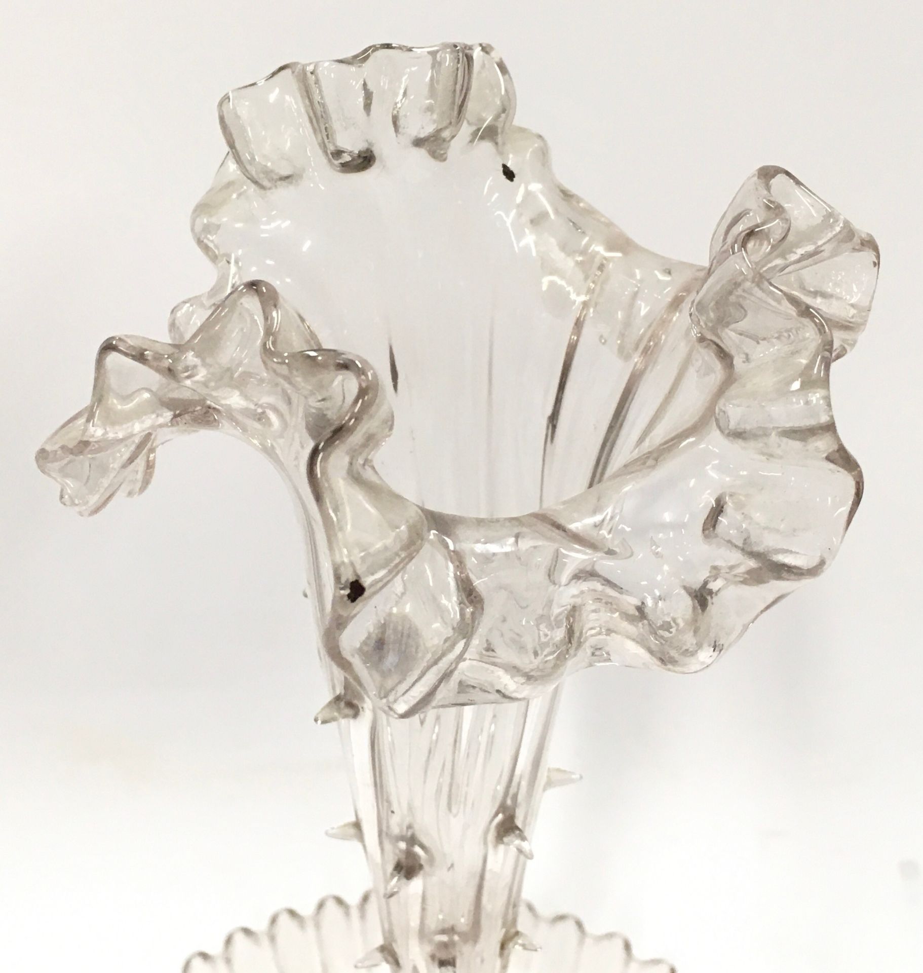 Victorian single stem epergne with thorn stem. - Image 4 of 5