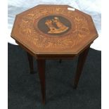 Sorrento Ware inlaid table 45x38x38cm.