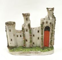 Rare vintage Staffordshire flatback - Caernarvon Castle, Slightly a/f
