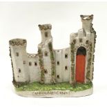 Rare vintage Staffordshire flatback - Caernarvon Castle, Slightly a/f