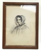 Herbert Luther Smith (1811-1870) framed and signed picture of a lady 44x35cm.