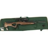 Quality BSA Ultra XL air rifle with fitted Nikko Stirling 4-12x50 AO Mountmaster scope. C/w carry