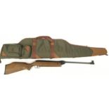 Vintage SMK 12 .22 air rifle c/w quality Browning carry bag. O/all length 41". *RESTRICTIONS