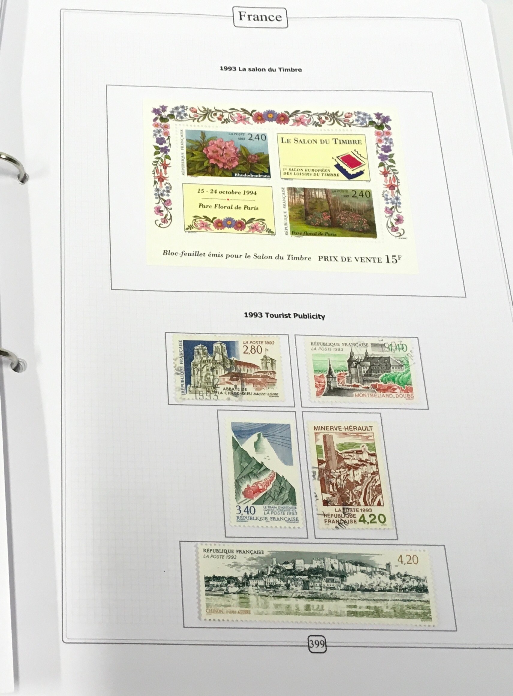 3 folders containing post 1970 France stamps - Image 7 of 12