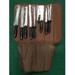 9 piece knife set in bag (R.66)