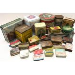 Large collection of vintage collectable tins.