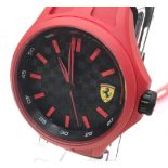 Collectible gents Ferrari quartz watch boxed with swing tags attached. Model ref SF.01.1.47.0123