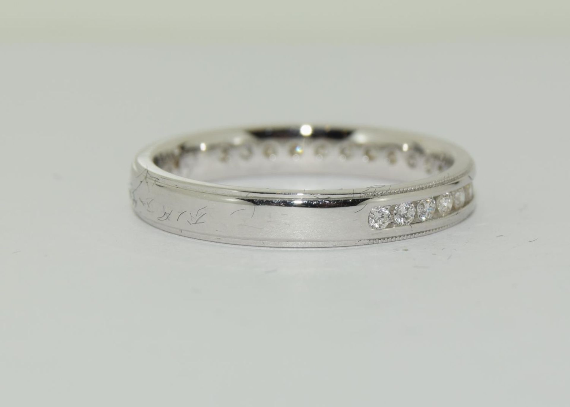 18ct white gold diamond half eternity ring approximate weight 2.9g approximate diamond weight 0.26ct - Image 2 of 5