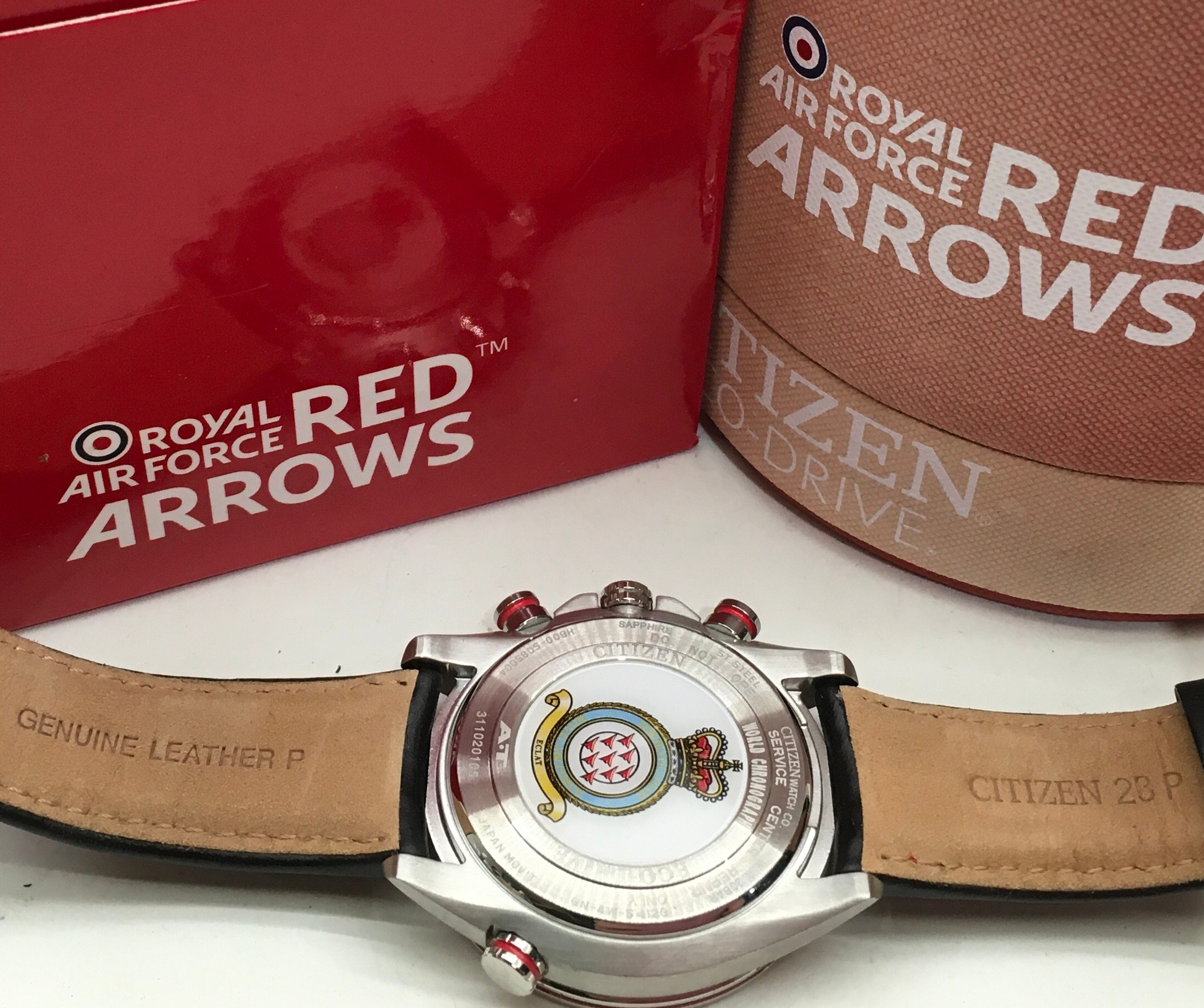 Collectible gents Citizen Eco-Drive Red Arrows chronograph. Model H800 S085004. Inner and outer - Image 3 of 3