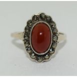 Antique silver ring size P