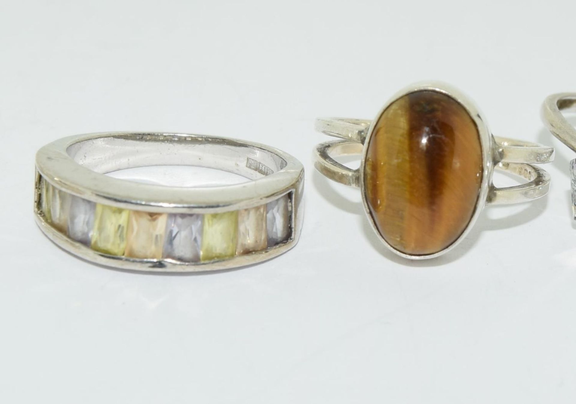 Six Silver rings - Image 3 of 4