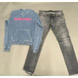 Pair of Dolce & Gabbana jeans, Size 50 together with a Dsquared sweatshirt, Size L. Ref X470.