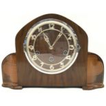 Westminster chimes striking mantle clock. No key but in good working condition