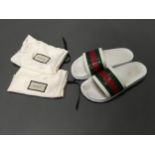 Gucci sliders in bags. Size 10. Ref X410.