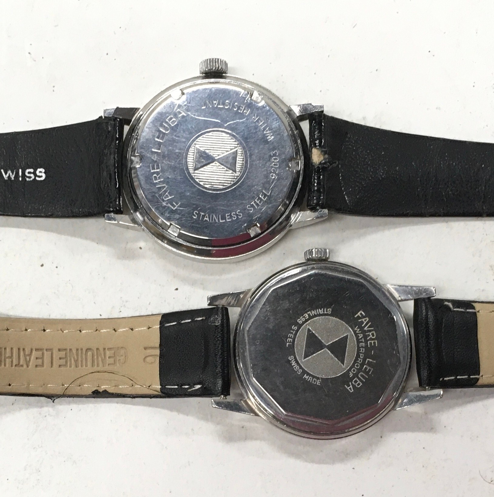 Pair of vintage Favre Leuba gents manual wind watches to include a Sea Chief. Both seen working - Image 5 of 5