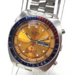 Collectible Seiko 6139-6002 'Pogue' automatic chronograph. Fully working, chronograph resets to zero