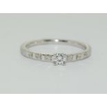18ct white gold diamond ring approximate weight 3.1g approximate diamond weight 0.29ct brilliant cut