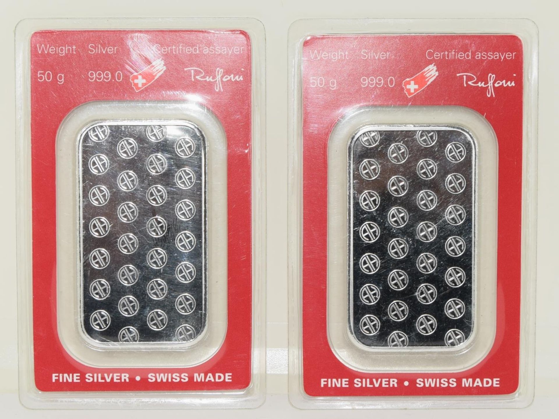 Two 50g Fine silver bars sealed - Image 2 of 3