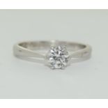 18ct white gold diamond solitaire ring approximate weight 2.7g approximate diamond weight 0.4ct