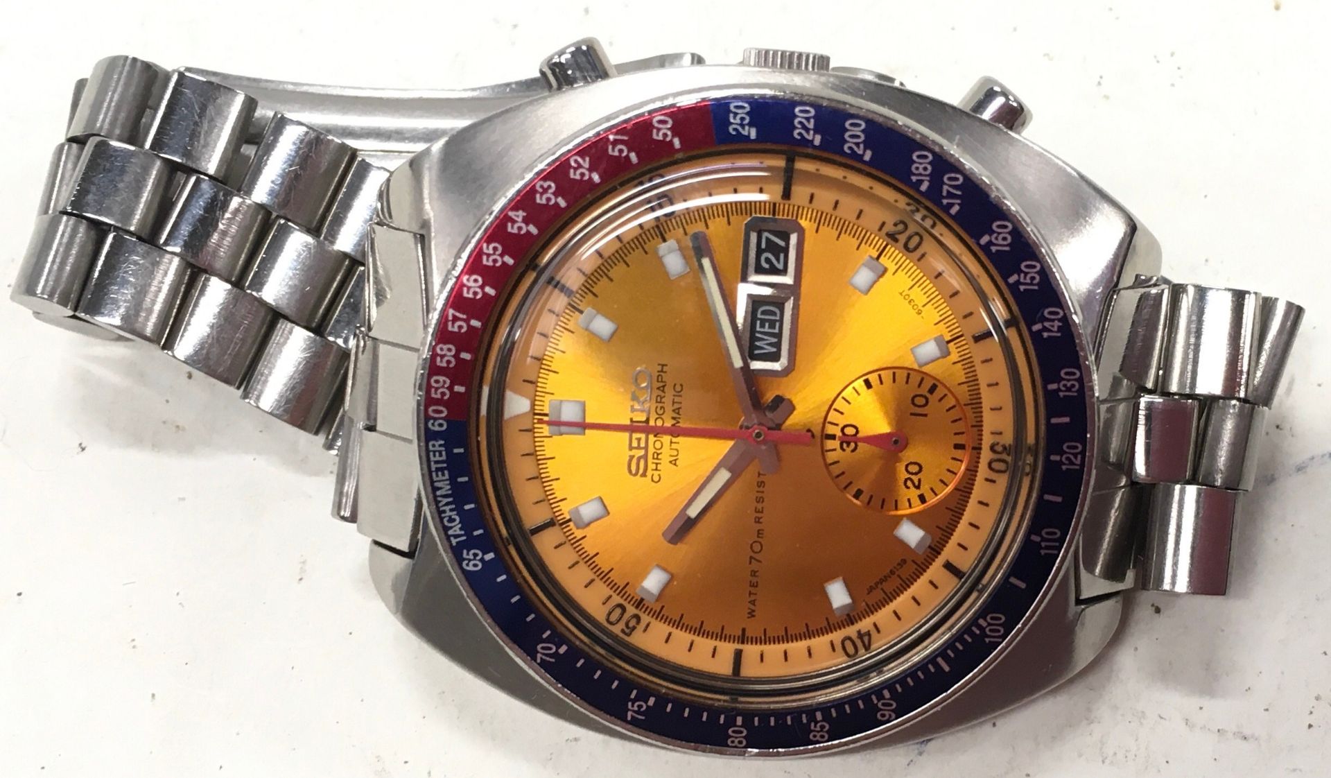 Collectible Seiko 6139-6002 'Pogue' automatic chronograph. Fully working, chronograph resets to zero - Image 2 of 4