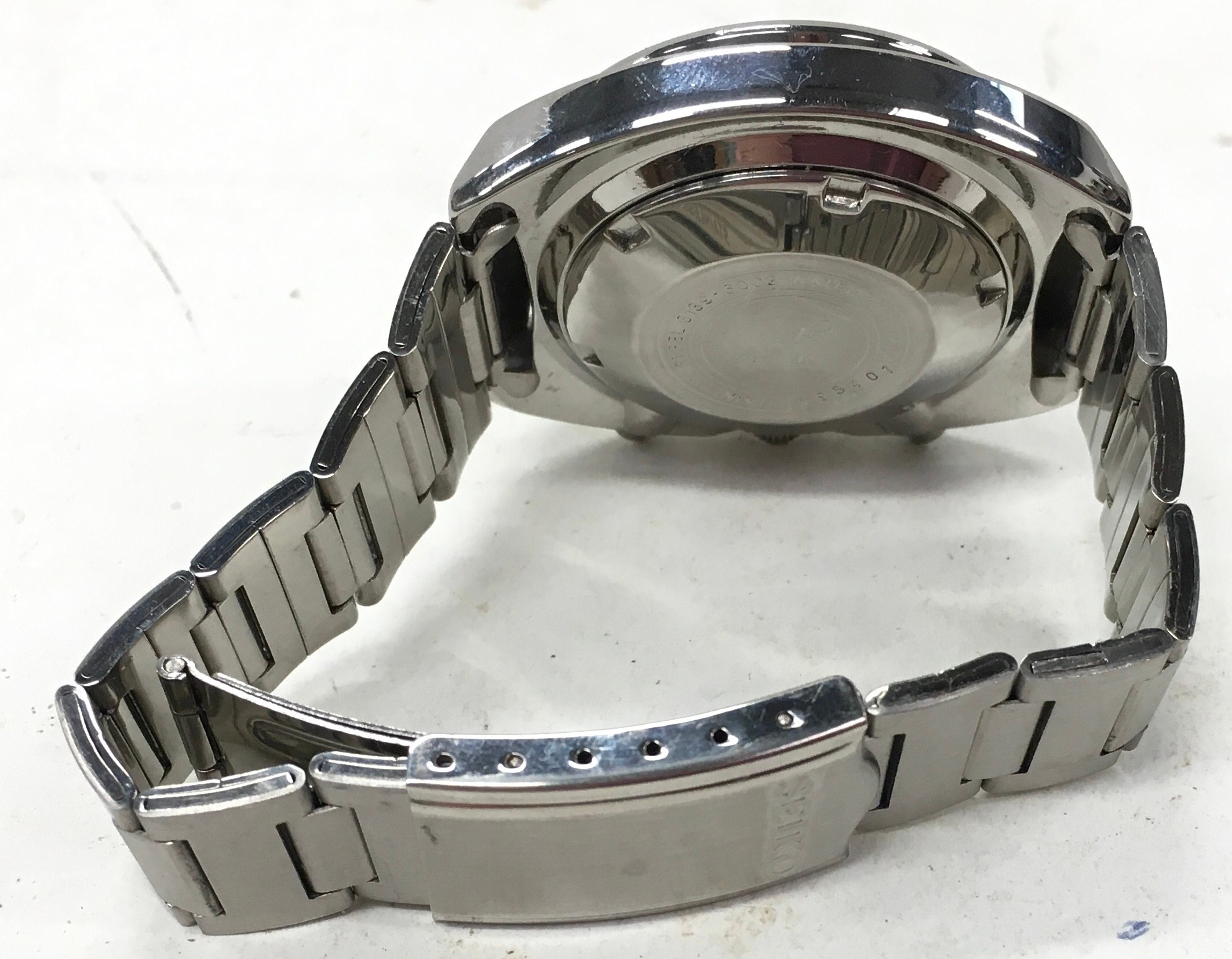 Vintage Seiko 'Silver Pogue' gents automatic watch with Pepsi bezel. Model number 6139-6002. - Image 4 of 4