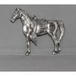 Large sterling silver American Quarter horse brooch