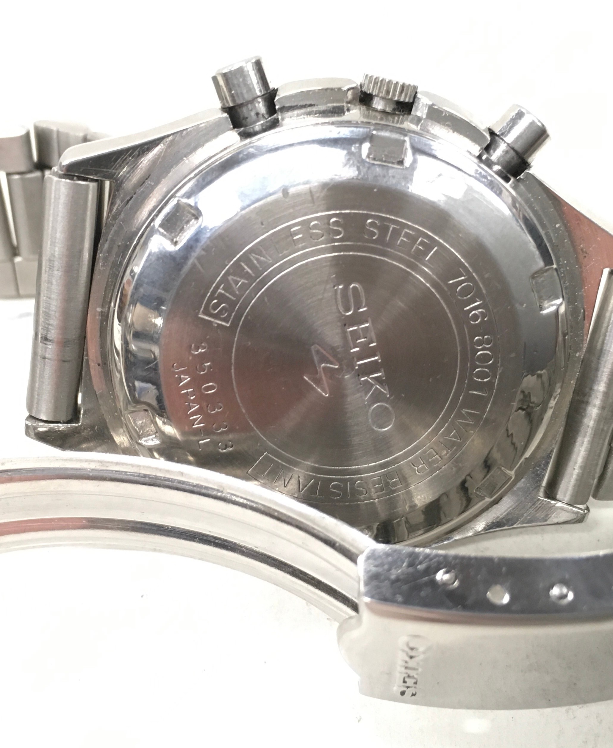 Vintage Seiko 'Flyback' gents automatic chronograph. Model ref 7016-8001. Serial number dates this - Image 4 of 4