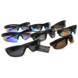 Collection of sports and fashion sunglasses, 8 pairs in all