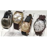 Collection of vintage manual wind gents watches to include Astral, Gisa, Original and Oris. All seen