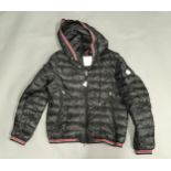 Black Moncler Eliot Giubbotto jacket. Size 3. Ref X516.