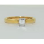 An 18ct yellow gold diamond 4 claw solitaire ring approx. weight 2.9g, approx. diamond weight 0.
