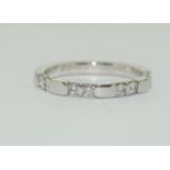 18ct white gold diamond 1/2 eternity ring approximate weight 3.6g featuring brilliant cut diamonds