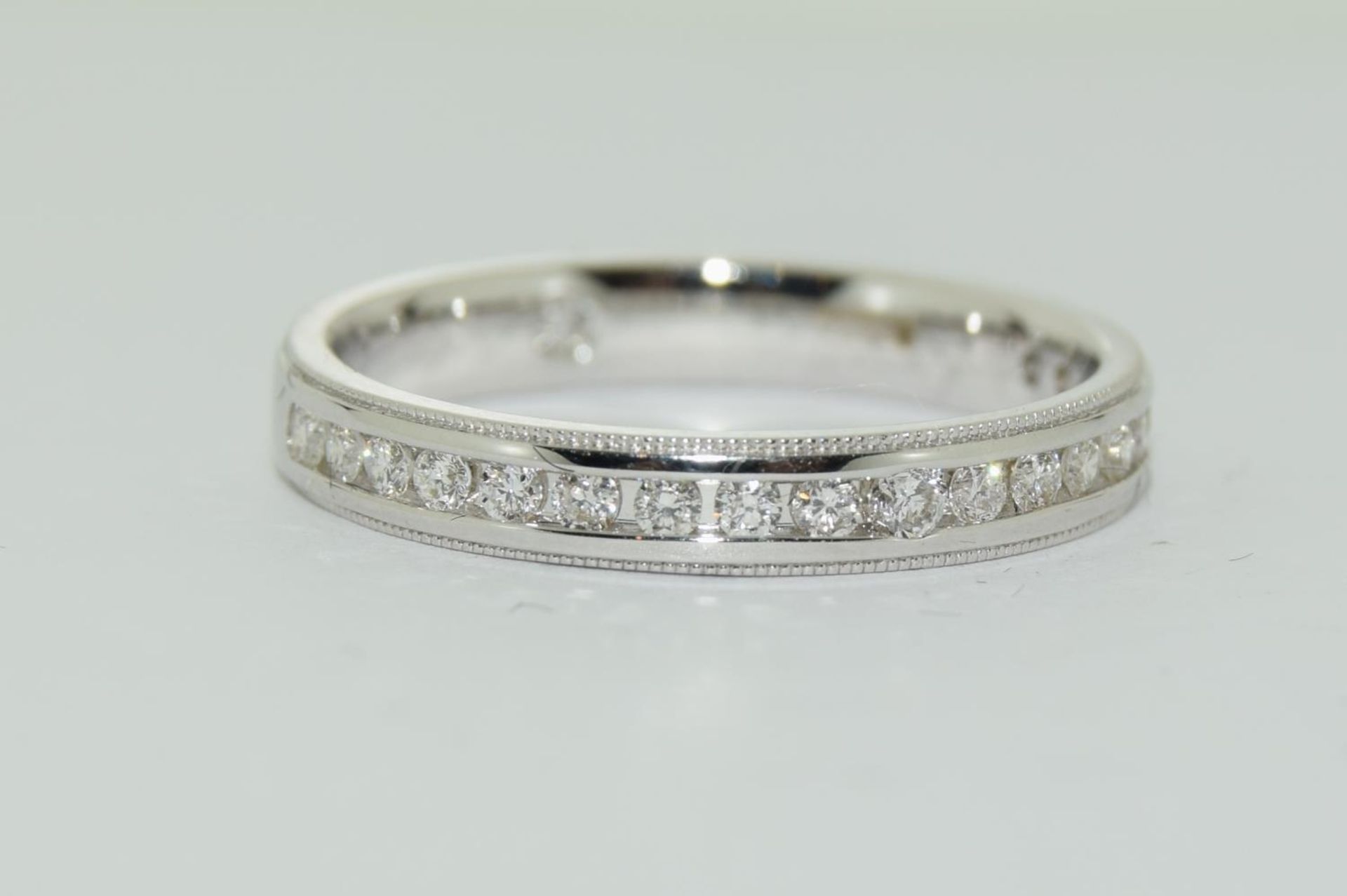 18ct white gold diamond half eternity ring approximate weight 2.9g approximate diamond weight 0.26ct