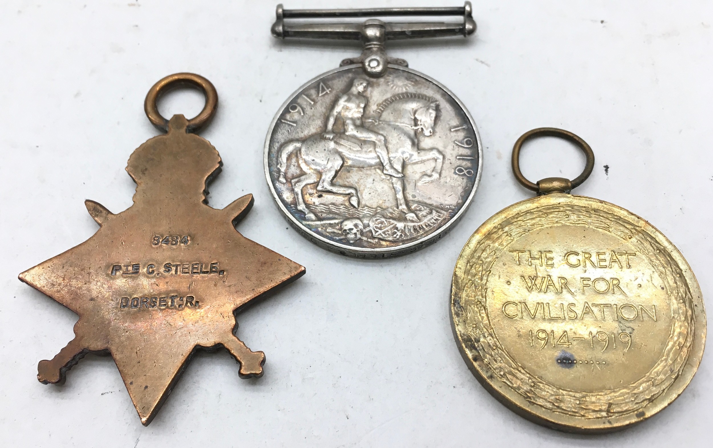 Collection of 7 medals to include WWi trio of 1914/15 star, War medal and Victory medal. Low - Image 3 of 8