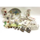 Poole Pottery collection of Traditional pattern pieces to include Freeform salt and pepper