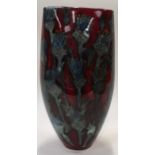 Poole Pottery interest 10.5" high Thistle vase by Anita Harris.