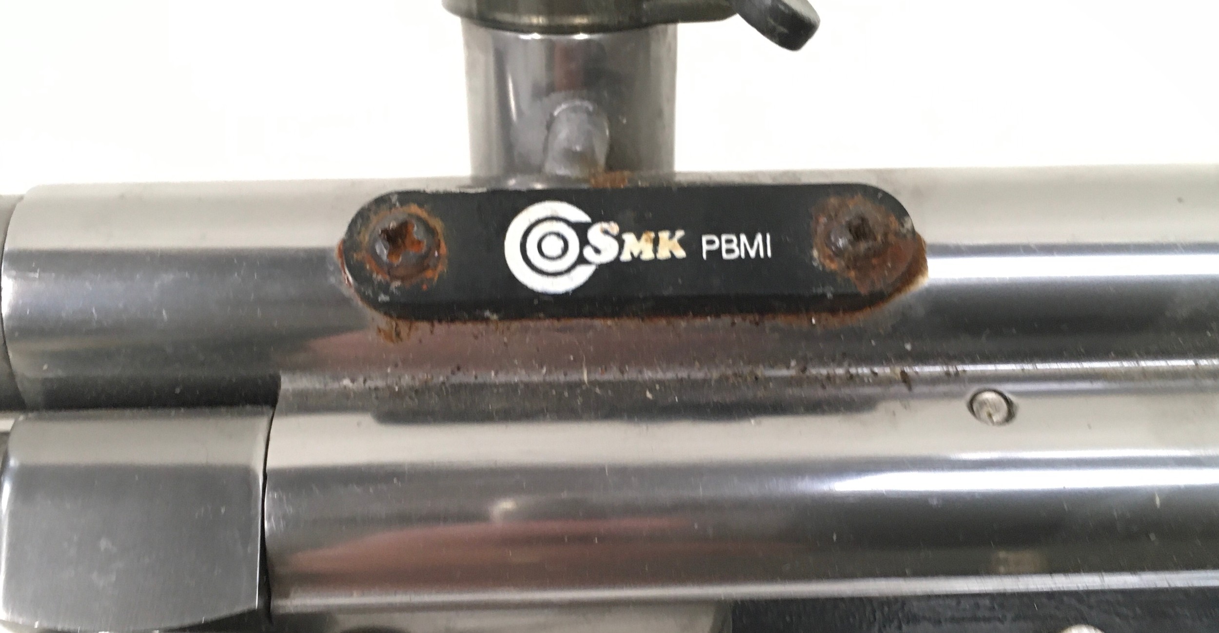 Paintball gun model SMK PBMI. with gas cartridge fitted. Appears to fire but ammo hopper missing. - Image 2 of 3