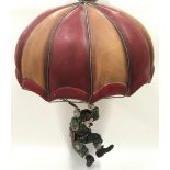 Nursery ornament of a clown descending by parachute 50x45x45cm