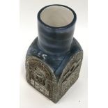 Collectible Troika spice jar with blue glaze neck. Approx 6" tall. Signed to base 'AB' for Alison