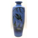 Stunning Longpark / Torquay ware Kingfisher vase. very good size approx 15" tall. Hand signed and