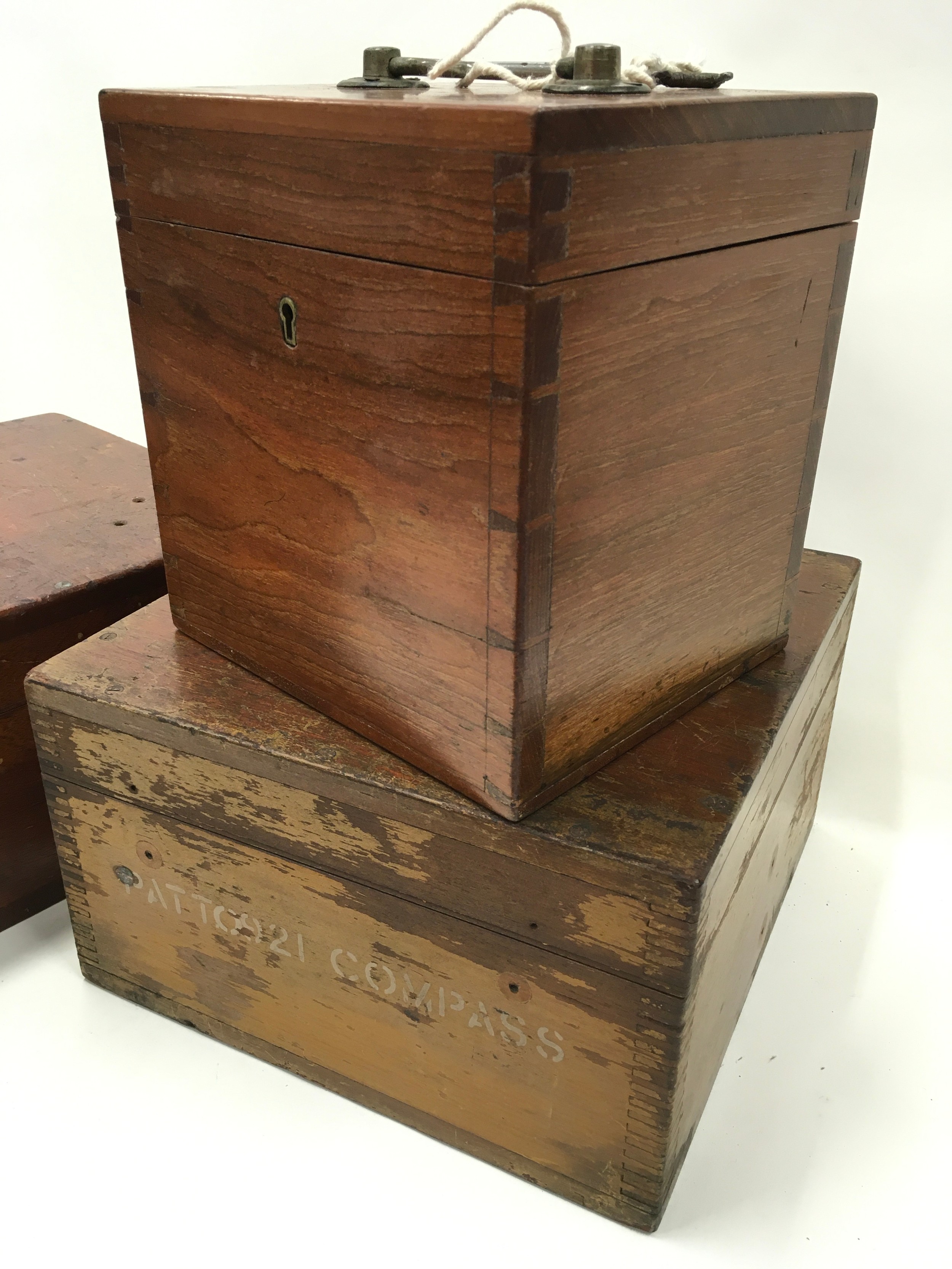 Three vintage wooden boxes - Image 4 of 4
